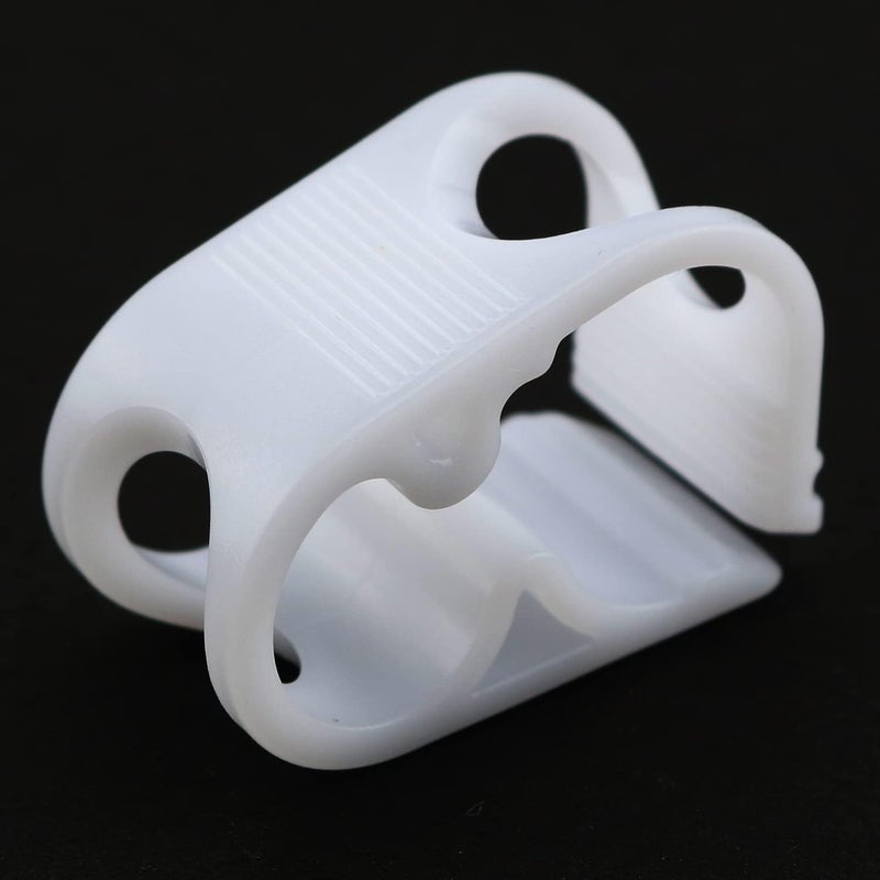 LUORNG Flow Control Hose Clamp 4PCS 1/4"-1/2" Tube OD Shut Off Hose Clamps, Adjustable Plastic Tube Clamp, Water Flow Control Tube Clip, Laboratory Pinch Valve, White - Image 4